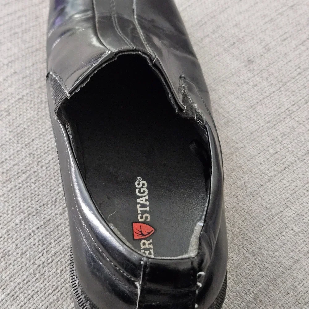 DEER STAGS WINGS JR BOYS 3M SLIP ON DRESS‎ SHOE BLACK Casual Wedding Formal